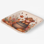 Autumn Highland Cow Paper Plates  ペーパープレート (傾斜あり)