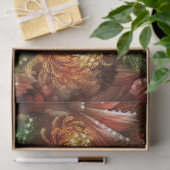 Autumn Horse Floral Chrysanthemums Decoupage 薄葉紙 (ギフト)