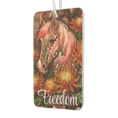 Autumn Horse Floral Chrysanthemums Personalized カーエアーフレッシュナー (左)