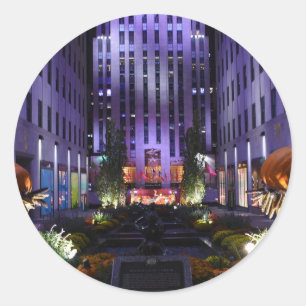 Autumn in Channel GardensロックフェラーセンターNYC ラウンドシール