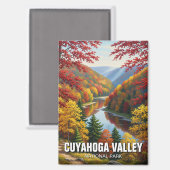 Autumn in Cuyahoga Valley National Park Ohio マグネット (正面/裏面)