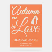 Autumn in Love | 秋のウェディングウェルカム アクリルサイン (正面)