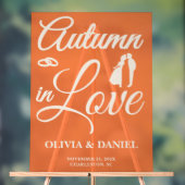  Autumn in Love | Fall Wedding Welcome アクリルサイン (ニュートラル)