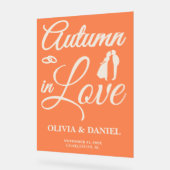  Autumn in Love | Fall Wedding Welcome アクリルサイン (傾斜)