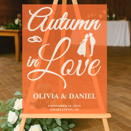  Autumn in Love | Fall Wedding Welcome アクリルサイン