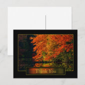Autumn In New England Thanks You ポストカード (正面/裏面)