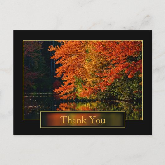 Autumn In New England Thanks You ポストカード (正面)