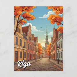 Autumn in Riga Latvia Travel ポストカード