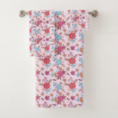 Autumn Inspired Roses Pattern Print Bath Towel Set バスタオルセット (インサイチュ)