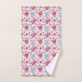 Autumn Inspired Roses Pattern Print Bath Towel Set バスタオルセット (ハンドタオル)