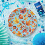 Autumn is in the Air Thanksgiving ペーパープレート (パーティー)