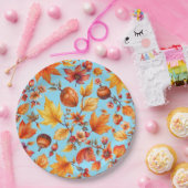 Autumn is in the Air Thanksgiving ペーパープレート (パーティー)