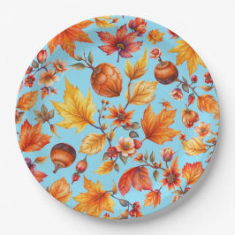 Autumn is in the Air Thanksgiving ペーパープレート