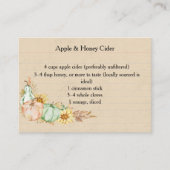 Autumn Kitchen Witch Bulk Recipe Cards 名刺 (正面)