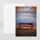 Autumn Lake Bench Response 出欠カード (正面/裏面)