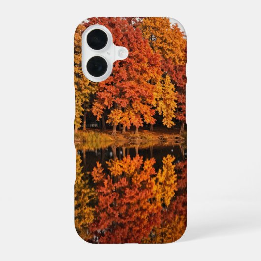 Autumn Lake Reflection Phone Case iPhone 16ケース (裏面)