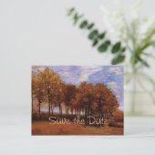 Autumn Landscape by Vanゴッホ。セーブザデート 案内ポストカード (スタンド正面)