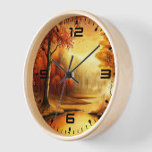 Autumn Landscape Painting-87546 壁時計 (傾斜)