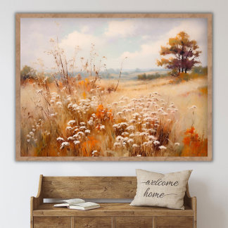 Autumn Landscape Painting, Fall Landscape Digital  ポスター