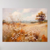 Autumn Landscape Painting, Fall Landscape Digital  ポスター (正面)