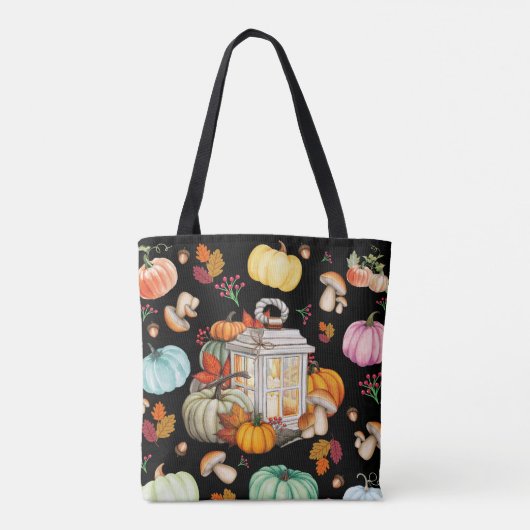 Autumn Lantern & Pumpkins トートバッグ (裏面)