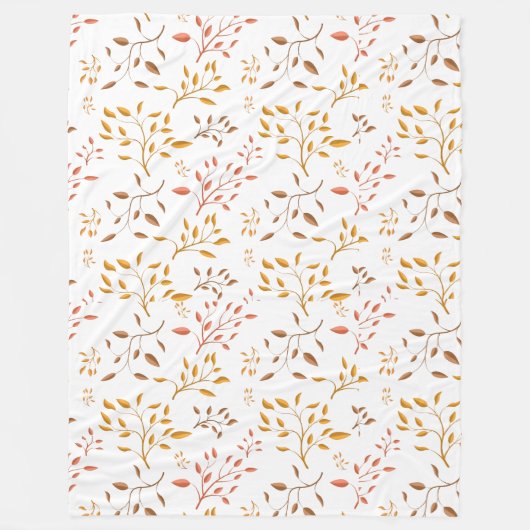 Autumn Leaf Cascade – Cozy Fleece Blanket フリースブランケット (正面)