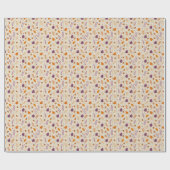 Autumn Leaf Gift Wrap in Soft Lavender and Rust ラッピングペーパー (フラット)