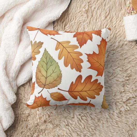 Autumn Leaf Seamless Pattern クッション (ブランケット)