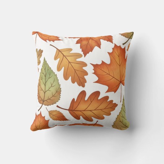 Autumn Leaf Seamless Pattern クッション (裏面)