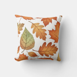 Autumn Leaf Seamless Pattern クッション