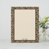 Autumn Leaf Shapes Stationery Paper レターヘッド (スタンド正面)