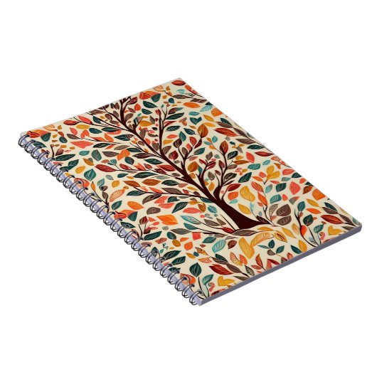 AUTUMN LEAF TREE DESIGN ノートブック (右側)