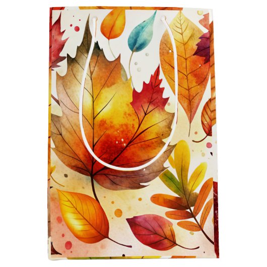 Autumn Leaves ミディアムペーパーバッグ (正面)