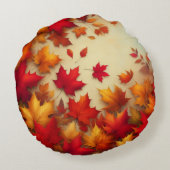 Autumn leaves ラウンドクッション (裏面)