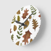 Autumn leaves ラウンド壁時計 (傾斜)