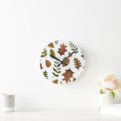 Autumn leaves ラウンド壁時計 (ホーム)