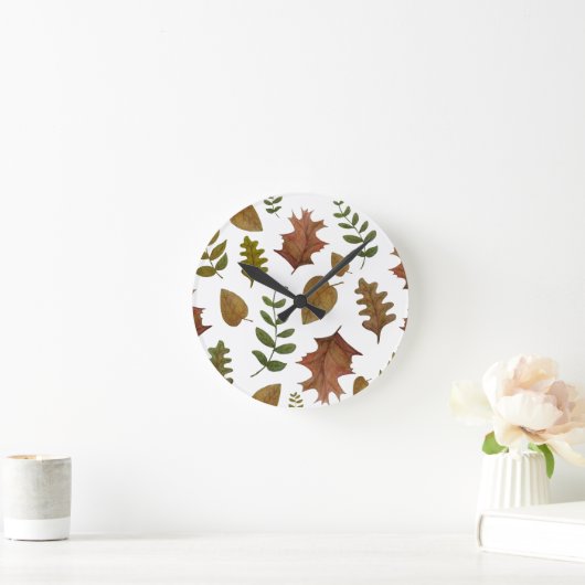 Autumn leaves ラウンド壁時計 (ホーム)