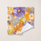 Autumn Leaves and Butterflies バスタオルセット (ウォッシュタオル)