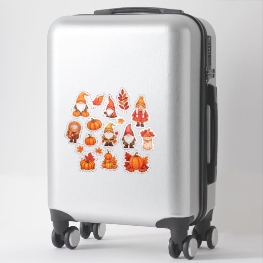 Autumn Leaves and Pumpkins Sticker Set シール (スーツケース)
