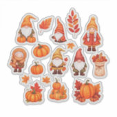Autumn Leaves and Pumpkins Sticker Set シール (正面)