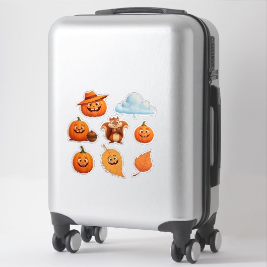 Autumn Leaves and Pumpkins Sticker Set シール (スーツケース)