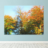 Autumn Leaves & Blue Skies - キャンバスプリント (インサイチュ (ウッドフロア))