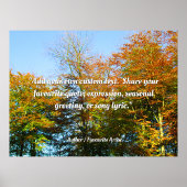 Autumn Leaves & Blue Skies - Personalised ポスター