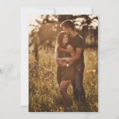 Autumn Leaves Blush Terracotta Photo Wedding 招待状 (裏面)