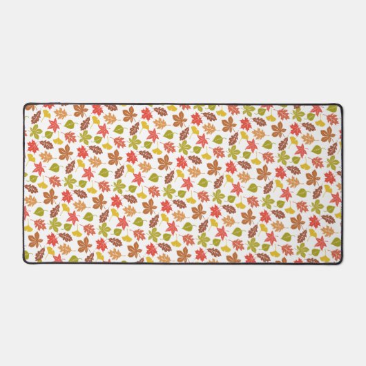 Autumn Leaves Colorful Pattern デスクマット (正面)