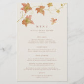 Autumn Leaves Elegant Fall Event Menu (正面)
