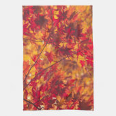 Autumn Leaves Fall Color Nature Kitchen Towel キッチンタオル (縦)