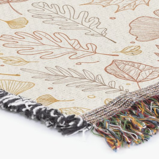 Autumn Leaves Fall Foliage スローブランケット (コーナー)