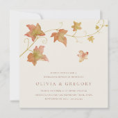 Autumn Leaves Fall Rehearsal Dinner 招待状 (正面)