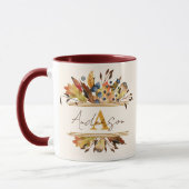 Autumn leaves frame personalized マグカップ (左)